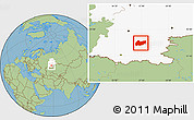 Savanna Style Location Map of Burzyanskiy, highlighted grandparent region