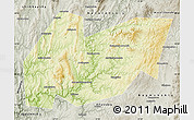 Physical Map of Burzyanskiy, semi-desaturated