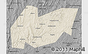 Shaded Relief Map of Burzyanskiy, darken, desaturated