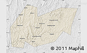 Shaded Relief Map of Burzyanskiy, lighten, desaturated