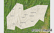 Shaded Relief Map of Burzyanskiy, satellite outside