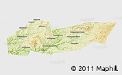 Physical Panoramic Map of Burzyanskiy, single color outside
