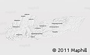Silver Style Panoramic Map of Burzyanskiy, single color outside