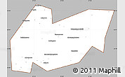 Gray Simple Map of Burzyanskiy, cropped outside