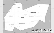 Gray Simple Map of Burzyanskiy, single color outside