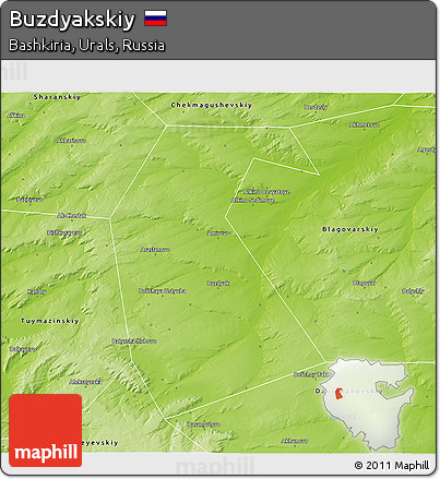 Physical 3D Map of Buzdyakskiy