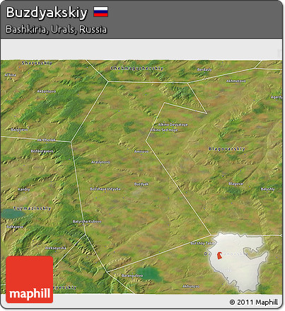 Satellite 3D Map of Buzdyakskiy
