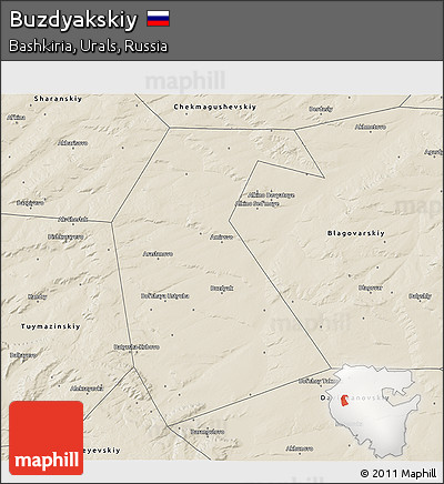 Shaded Relief 3D Map of Buzdyakskiy