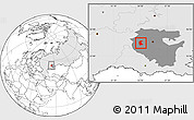 Blank Location Map of Buzdyakskiy, highlighted country, highlighted parent region