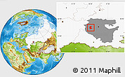 Physical Location Map of Buzdyakskiy, highlighted country, highlighted parent region
