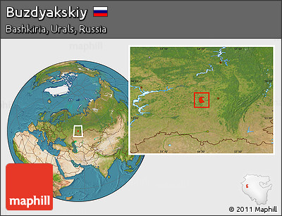 Satellite Location Map of Buzdyakskiy