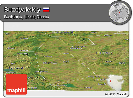 Satellite Panoramic Map of Buzdyakskiy