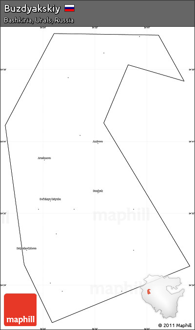 Blank Simple Map of Buzdyakskiy, cropped outside