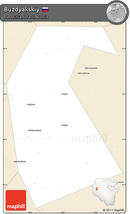 Classic Style Simple Map of Buzdyakskiy