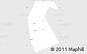 Silver Style Simple Map of Buzdyakskiy, single color outside
