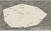 Shaded Relief 3D Map of Chekmagushevskiy, darken