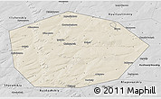 Shaded Relief 3D Map of Chekmagushevskiy, desaturated