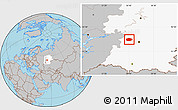 Gray Location Map of Chekmagushevskiy, highlighted grandparent region