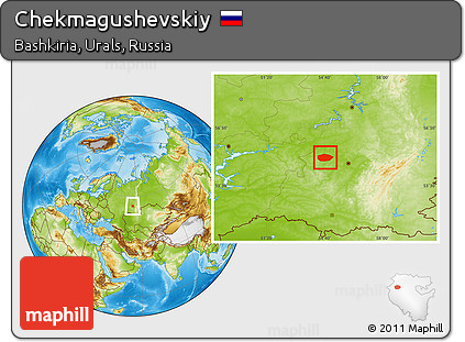 Physical Location Map of Chekmagushevskiy