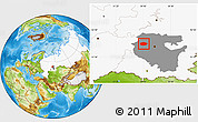 Physical Location Map of Chekmagushevskiy, highlighted country, highlighted parent region