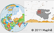 Political Location Map of Chekmagushevskiy, highlighted country, highlighted parent region