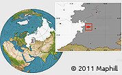 Satellite Location Map of Chekmagushevskiy, highlighted country, highlighted grandparent region