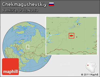 Savanna Style Location Map of Chekmagushevskiy