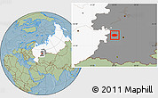 Savanna Style Location Map of Chekmagushevskiy, highlighted country, highlighted grandparent region, hill shading