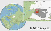 Savanna Style Location Map of Chekmagushevskiy, highlighted parent region, highlighted grandparent region