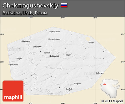 Classic Style Map of Chekmagushevskiy, single color outside