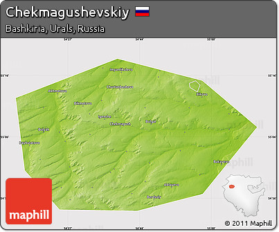 Physical Map of Chekmagushevskiy, cropped outside
