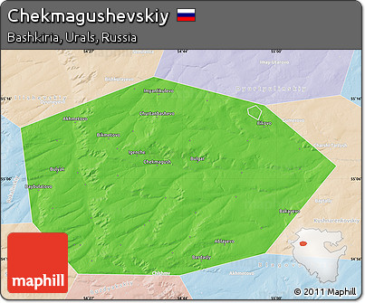 Political Map of Chekmagushevskiy, lighten