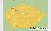 Savanna Style Map of Chekmagushevskiy, single color outside