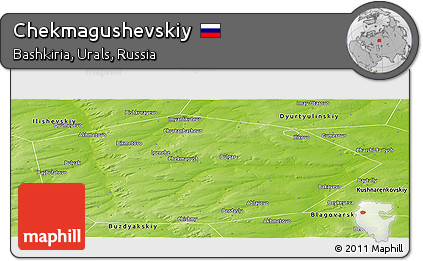 Physical Panoramic Map of Chekmagushevskiy