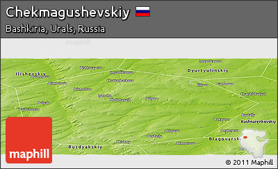 Physical Panoramic Map of Chekmagushevskiy
