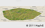 Satellite Panoramic Map of Chekmagushevskiy, shaded relief outside