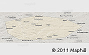 Shaded Relief Panoramic Map of Chekmagushevskiy, semi-desaturated