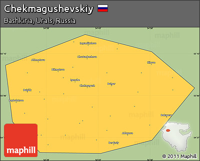 Savanna Style Simple Map of Chekmagushevskiy, cropped outside