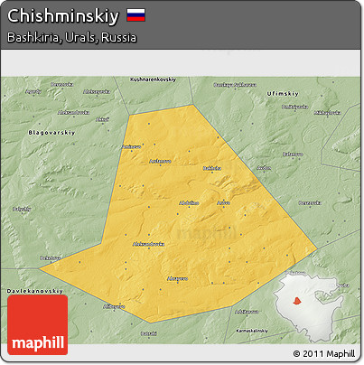 Savanna Style 3D Map of Chishminskiy