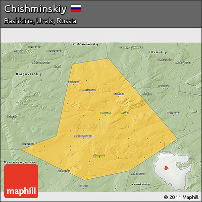 Savanna Style 3D Map of Chishminskiy