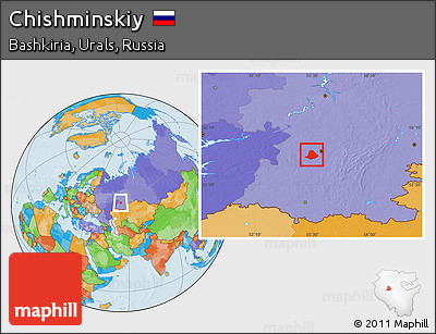 Political Location Map of Chishminskiy