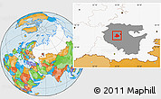 Political Location Map of Chishminskiy, highlighted country, highlighted parent region