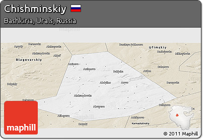 Classic Style Panoramic Map of Chishminskiy