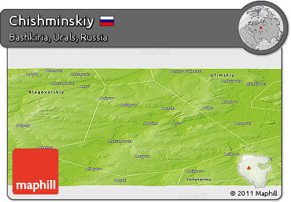 Physical Panoramic Map of Chishminskiy