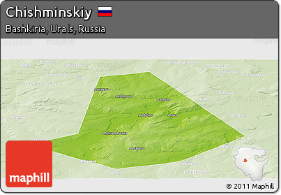 Physical Panoramic Map of Chishminskiy, lighten
