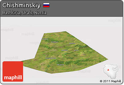 Satellite Panoramic Map of Chishminskiy, cropped outside
