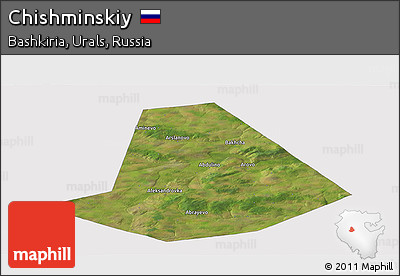 Satellite Panoramic Map of Chishminskiy, cropped outside