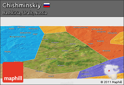 Satellite Panoramic Map of Chishminskiy, political outside