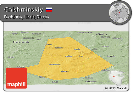 Savanna Style Panoramic Map of Chishminskiy