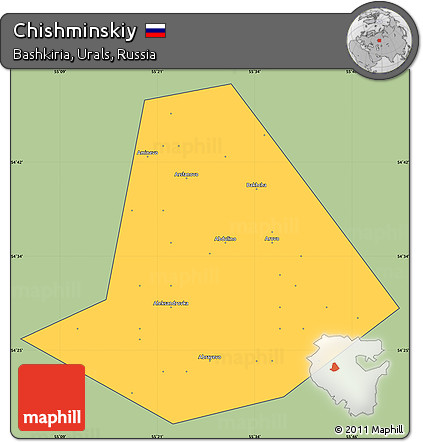 Savanna Style Simple Map of Chishminskiy, cropped outside